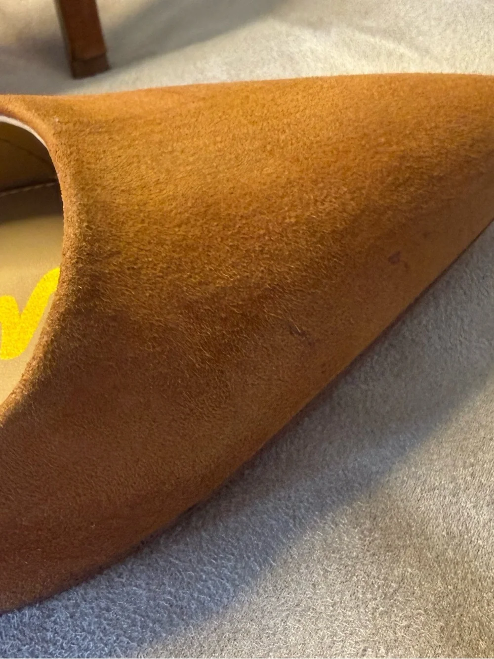 Sam Edelman Vienne Suede Pointed Toe Pumps Cognac Brown - Sz 10.5